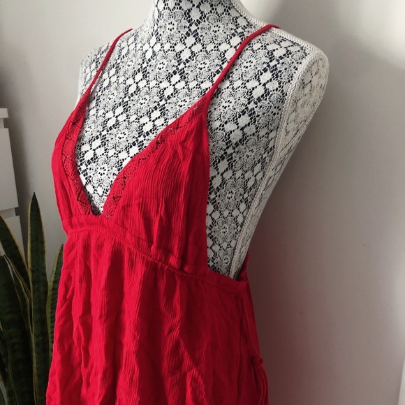 FOREVER 21 Red Crisscross Cami Mini Dress, Size S - Picture 2 of 6